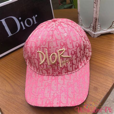 dior monogram hat pink